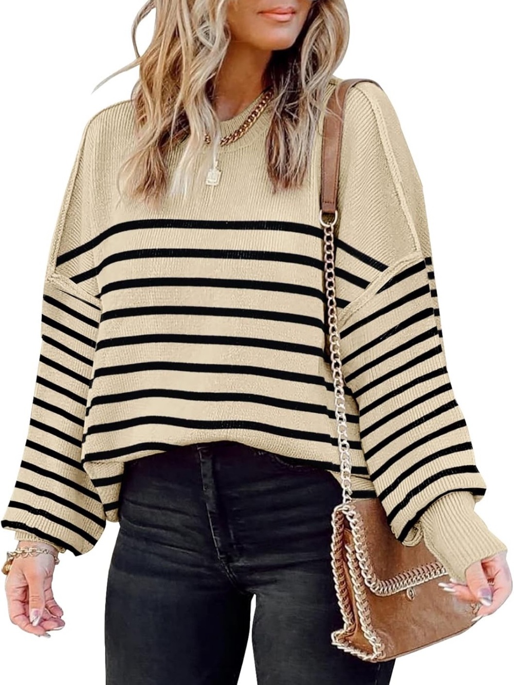 Women’s oversized striped sweater
